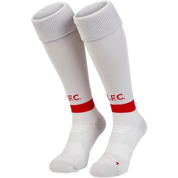 Liverpool Socken Ausweich 2018-19 Weiß Fussballtrikots Günstig